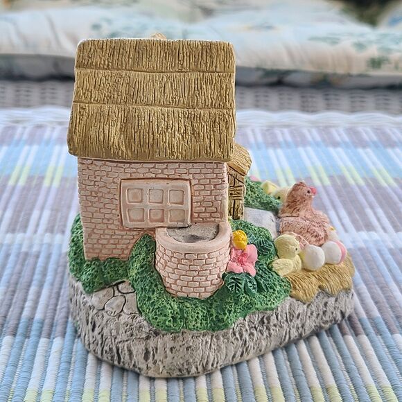 Vintage Summit Collection Ceramic Cottage Farmhouse Music Box Hen Chickens Eggs - Picture 6 of 10